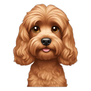 Cavoodle with straight hair sticker