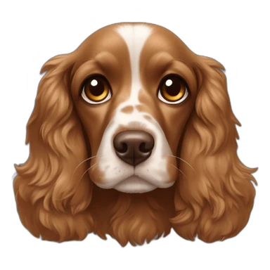 Cachorro Cocker spaniel marrom dormindo olhos fechados sticker