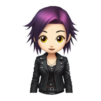final fantasy anime punk rocker japanese kawaii girl sticker