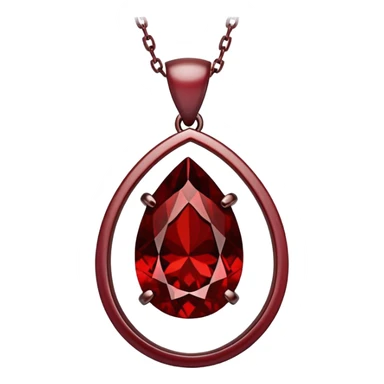 red garnet pendant as a talisman of grounding and rebirth, glowing with magic and strength sticker