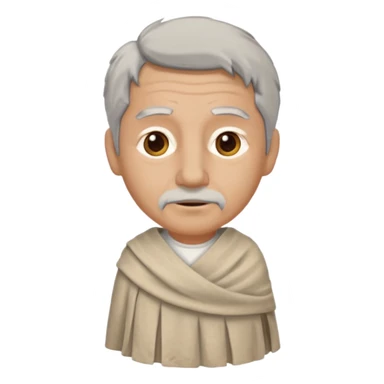 beige ancient man cloth skirt sticker