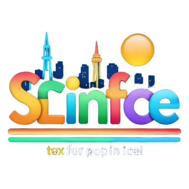 I need a stencil text for SF Lights, colorful, inviting sticker