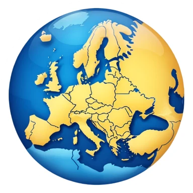 Point in Europe map blue sticker