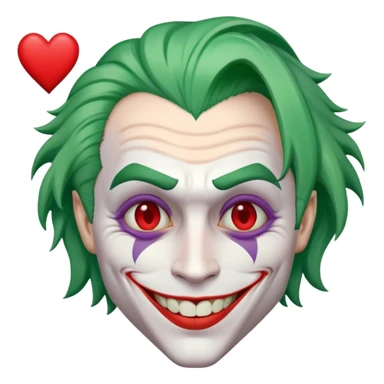 The Joker villain with a heart surrounding him sticker