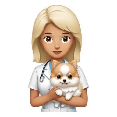 brazilian veterinary nurse with lulu pomeranian sticker