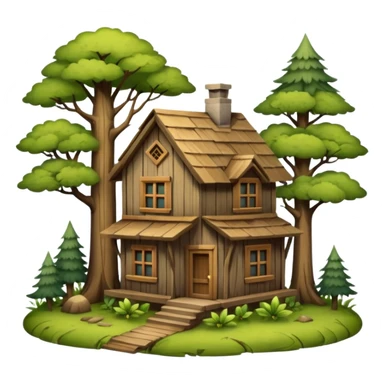 house in the middle of the woods sticker
