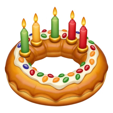 rosca de reyes tradicional sin velas sticker