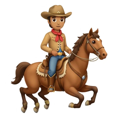cowboy riding a horse sticker