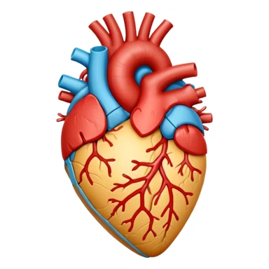 Anatomical heart with band aids sticker