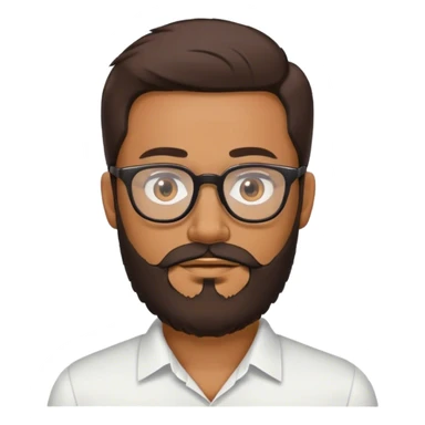 Hombre con barba y lentes ojos ver sticker