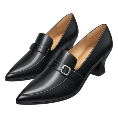black pointed-toe shoes  sticker