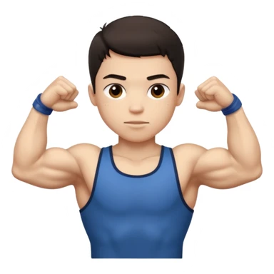 muscular teen boy with veiny hands arms and biceps sticker