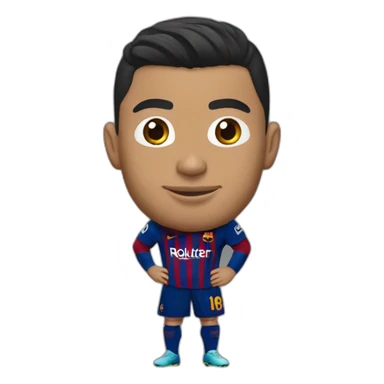 Ronaldo with the Barcelona jersey sticker