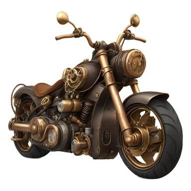 steampunk style motorbike rear sticker