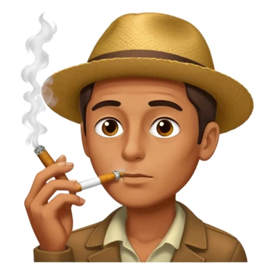 Man smoking blunt sticker