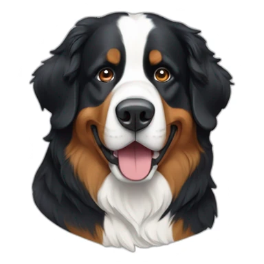 bernese mountain dog driving in arctic sticker