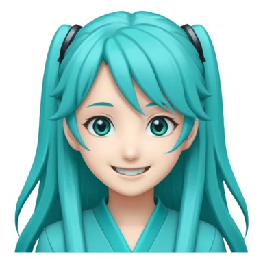 Hatsune miku with wicked smile sticker
