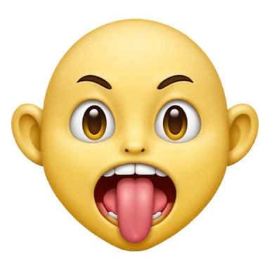 An emoji sticking there tongue out and chocking themselves  sticker