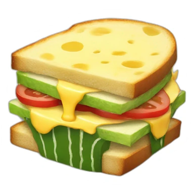 cactus cheese sandwich sticker