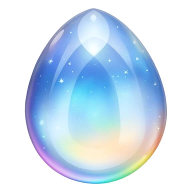 glowing rainbow moonstone crystal sticker
