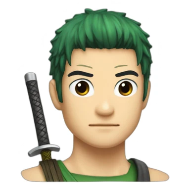 roronoa zoro with black hair sticker