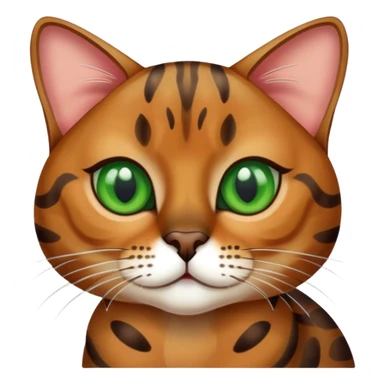 Brown bengal cat Wit green eyes sticker