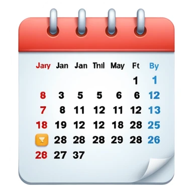 calendar, first page, day 1 sticker