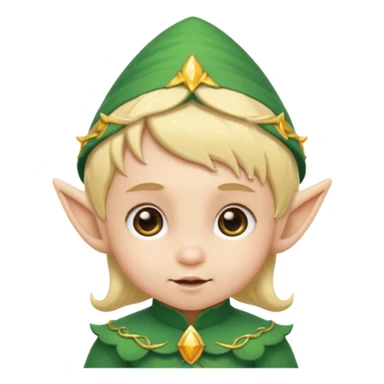 baby elf blonde hair sticker