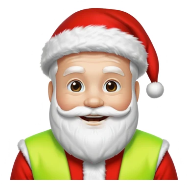 santa at a rave sticker