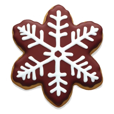dark red and white snowflake Christmas cookies sticker