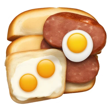 Egg and sausage breakfast sandwich sticker