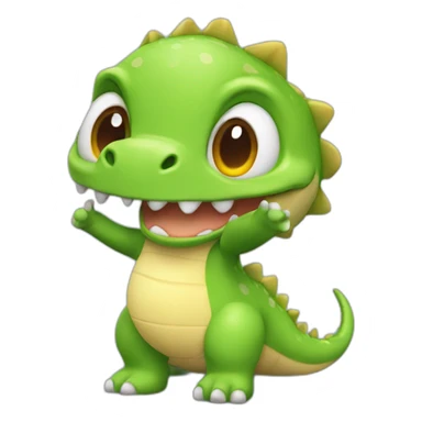 cute dinosaur figure sticker