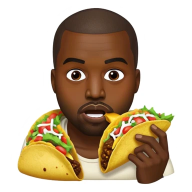 kanye west eating a taco sticker
