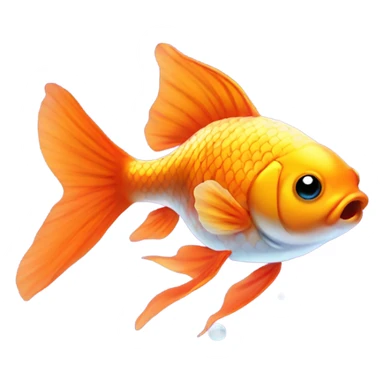 goldfish with bubbles coming out of its mouth sticker
