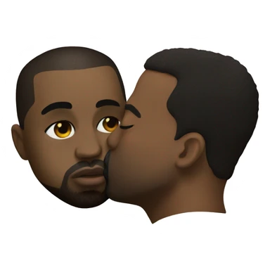 kanye west kissing kanye west sticker