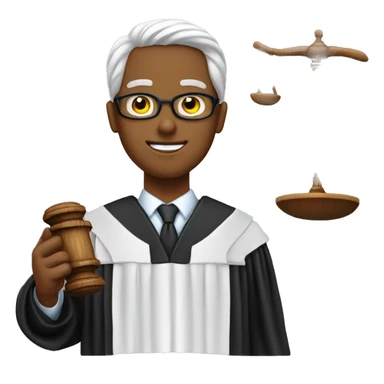 A JUDGE HOLDING A GAVEL sticker