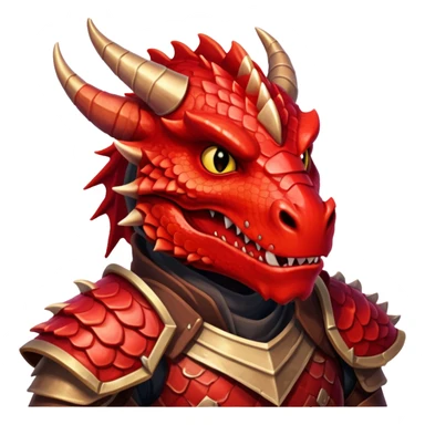 Red Dragonborn sticker