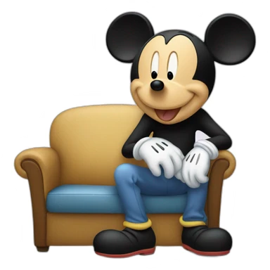 mickey mous says goodbye in tears  sticker