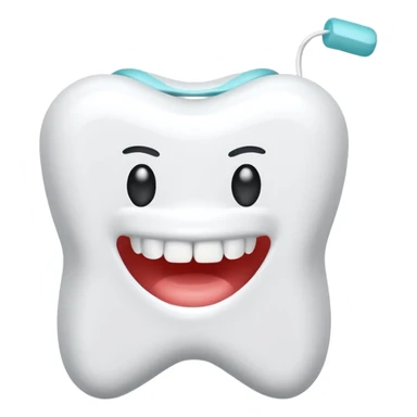 Dental floss sticker