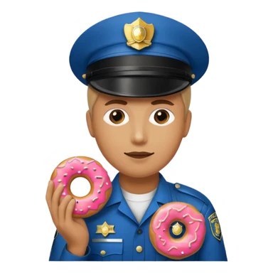 Police officer trooper donut sticker