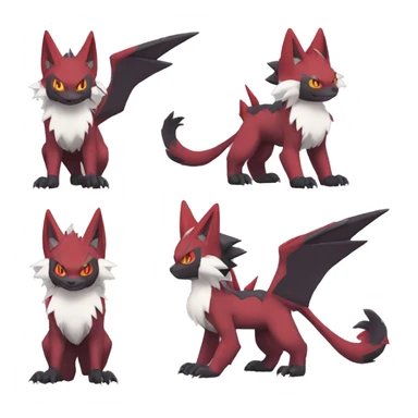 Noivern-Litten-Zoroark-Zangoose full body sticker