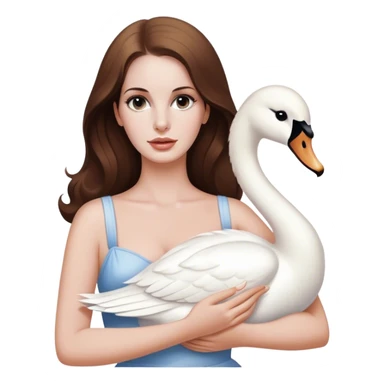 lana del rey holding swan sticker