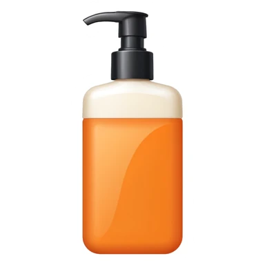 Orange-colored tube type lotion sticker