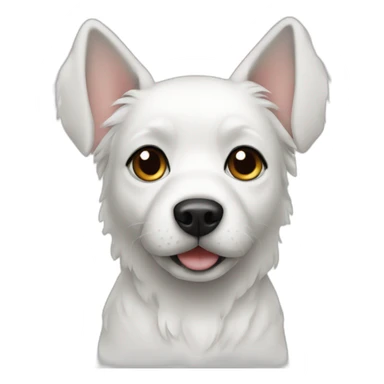 White dog with black dots sticker