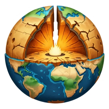 Geography cross section sticker