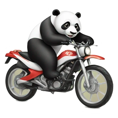 panda riding on bike  sticker