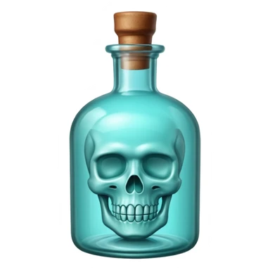 Cyan poison bottle  sticker
