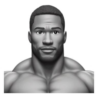 Giga Chad black and white musculation meme sticker