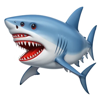 blue Shark attack efferct with blood sticker