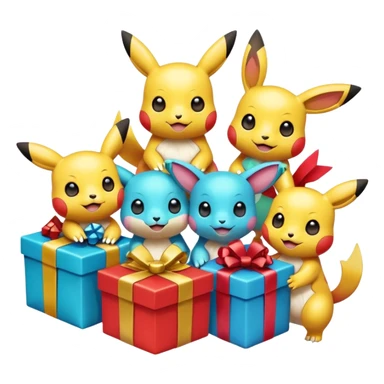 pokemans giving each other things sticker